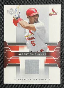 MLB 2005 UPPER DECK MILESTONE MATERIALS ALBERT PUJOLS JERSEY CARD #MM-AP アルバート・プホルス ジャージカード