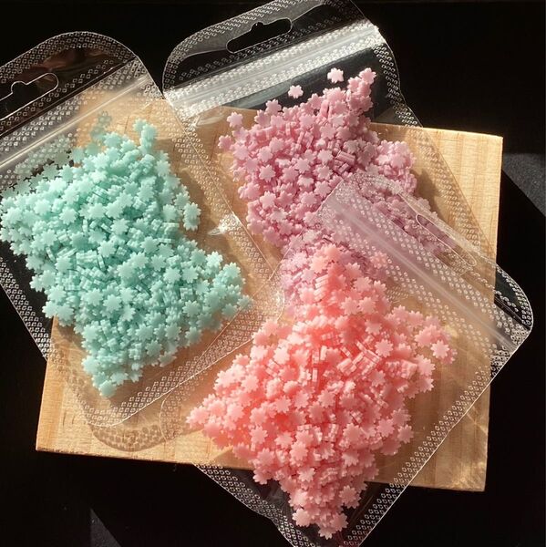 蓄光 桜の樹脂フレーク ネイル/レジン封入用お得な3色セット