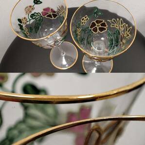ワイングラス クリスタルガラス ペア ペアグラス 花柄 ステンドグラス風 カラフル花模様 KAMEIの画像9
