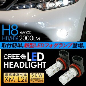 ムラーノ LED フォグランプ 50W H8/H11/H16 LEDフォグバルブ 車検対応 6ヶ月保証 LEDライト Z51 電装パーツ