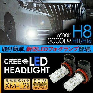 エスクァイア LED フォグランプ 50W H8/H11/H16 LEDフォグバルブ 車検対応 6ヶ月保証 LEDライト ZWR80G 電装パーツ