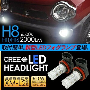 ハスラー 専用 LED フォグランプ 50W H8/H11/H16 LEDフォグバルブ 車検対応 6ヶ月保証 LEDライト MR41S/MR31S 電装パーツ