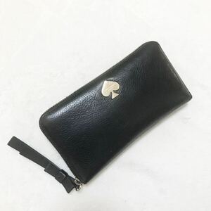 kate spade NEW YORK 長財布 ラウンドファスナー レザー PWRU3515 ブラック レディース