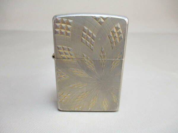 E155*ZIPPO 55*　両面　ダイアモンドカット　ジッポライター1点　/中古【送料込】