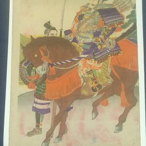 明治時代の古い錦絵(武者絵)詳細不明