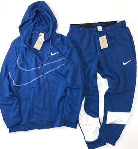 NIKE ナイキ フリース ビッグスウォッシュ セットアップ FB8576-476 FB8578-476 青 2XL.