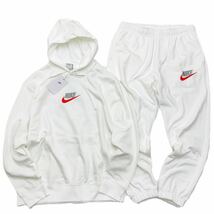 NIKE ナイキ NSW フレンチテリー　プルオーバーパーカー＆スウェットパンツ FB7789-100 FB7688-100 白 XL_画像1