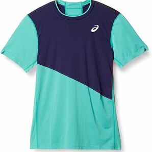 asics アシックス テニスウエア 半袖Tシャツ CLUB ショートスリーブトップ 2041A088 ブルー メンズL 新品