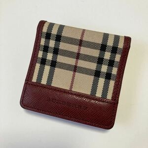 ★BURBERRY バーバリー コインケース 小銭入れ チェック 中古【鑑定済み 本物保証】