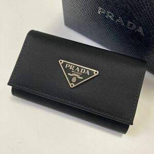 ★PRADA プラダ 6連 キーケース 三角ロゴ テスート 中古美品【鑑定済み 本物保証】