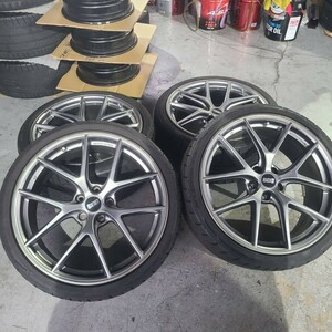 ガリ傷無し超美品!BBS CI-R プラチナシルバー 20インチ (F)8.5j+36 235/35R20 (R)9.5j+40 255/35R20 PCD114.3 アルファード クラウン