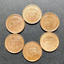 ★10円硬貨★昭和34年/35年/36年/37年/38年/39年★まとめ6枚★10円青銅貨★10円★十円★特年硬貨★初年度発行★鳳凰堂★常磐木★貨幣★硬貨_画像2