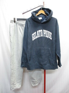  Gelato Pique Homme men's sweat top and bottom setup men's L XL Parker & sweat pants room wear pyjamas top and bottom 03071