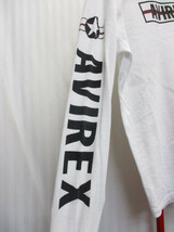 AVIREX　アヴィレックス　サーマル地Tシャツ　メンズXL LL　ボックスロゴ 白Tシャツ ワッフルシャツ ストレッチシャツ 長袖カットソー03262_画像5