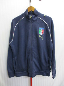 プーマ製　サッカーイタリア代表　スウェットジャージトップ　メンズM　紺　トラックジャケット　サッカージャージ　ユニフォーム　03282