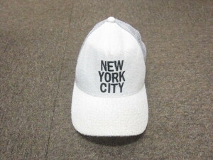 NEW ERA　ニューエラ　NEW YORK CITY　パイル地メッシュキャップ　帽子　白　フリーサイズ　野球帽　ベースボールキャップ　03020