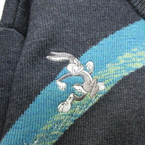 GREEN CLUBS グリーンクラブ×バッグスバニー セーター メンズ4 刺繍デザインウールニットセーター ワーナーブラザーズ カットソー03082の画像3