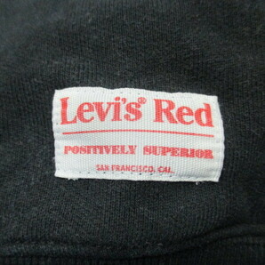 LEVIS RED リーバイスレッド スウェットトレーナー メンズM 黒 ダメージスウェット ポケット付きスウェットジャージトップ 長袖03122の画像5