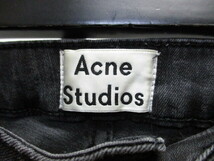 Acne Studios　アクネ ステュディオス　ストレッチジーンズ　SIZE W26　ブラックジーンズ　スキニージーンズ　スリムデニムパンツ　03222_画像2