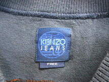 KENZO JEANS　ケンゾー　90s00sヴィンテージ　スウェットトレーナー　メンズF L XL　ロゴ刺繍スウェットジャージトップ　カットソー03222_画像2