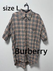 バーバリー　Burberry ヴィンテージ　半袖シャツ　ワイシャツ　チェック