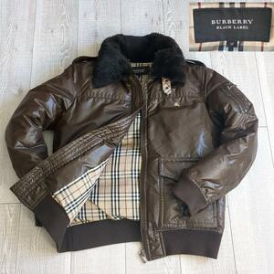 BURBERRY BLACK LABEL ダウンジャケット M ダークブラウン