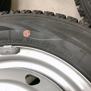 バリ山 Hankook 145/80R12 2012年製 12×3.50B PCD100 ET+40 ハブ径68mm スタッドレス タイヤ スチールホイール 4穴 0316え2 I12 140の画像7