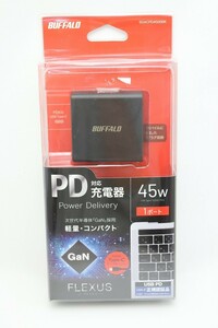 新品未開封◆複数ご用意可◆BSACPD4500BK　BUFFALO BSACPD4500BK PC用USB電源アダプター PD45W 1ポート ケーブル付 バッファロー