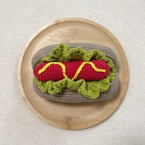 【ハンドメイド】あみぐるみ ホットドッグ