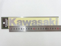KAWASAKI/カワサキ/純正/カワサキロゴ/カッティングステッカー/シルバー/Lサイズ/2枚入り/屋外でも使用可能な耐水・耐候ステッカー！_画像2