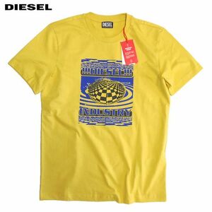 【1.1万新品！】DIESEL ディーゼル プリント Tシャツ T-DIEGOR-K50 イエロー Mサイズ 本物 SALE