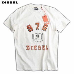 【1.3万新品！】DIESEL ディーゼル ◇ 夏にヘビーローテ ◇ プリント Tシャツ T-DIEGOR-E11 オフホワイト Mサイズ 本物 SALE