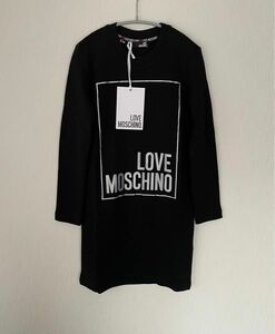 【新品】MOSCHINO モスキーノ ブラック スウェット ワンピース　38