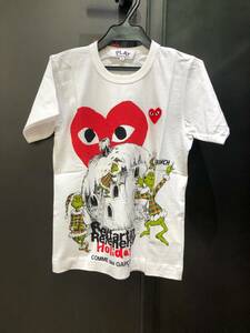 COMME des GARCONS PLAY×GRINCH　白Tシャツ　レディースS　OT-T11