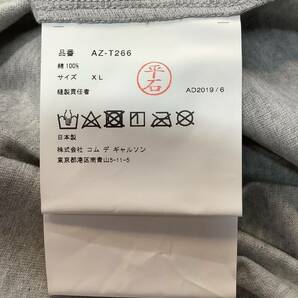 COMME des GARCONS PLAY Tシャツ グレー×赤ハート AZ-T266 メンズXLサイズの画像4