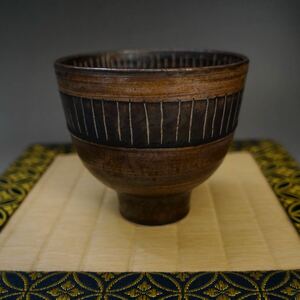 ルーシー・リー（LUCIE RIE）　線刻椀(Bowl decorated with lines) （ハンスコパー、HANS COPER、バーナードリーチ）