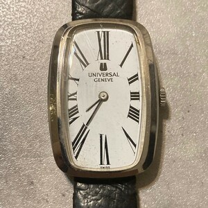 稼働品 良品 UNIVERSAL GENEVE ユニバーサルジュネーブ 手巻き レディース腕時計 白文字盤 アンティーク