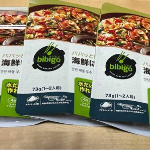 bibigo ビビゴ パパっと 海鮮にらチヂミ 1〜2人前×3袋 具材入り 