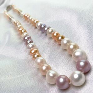 南洋真珠ネックレス6-13mm Pearl jewelry necklace 有核 天然パールネックレス の画像3