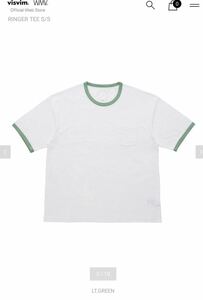 VISVIM AMPLUS RINGER TEE S/S LT GREEN サイズ1 試着のみ