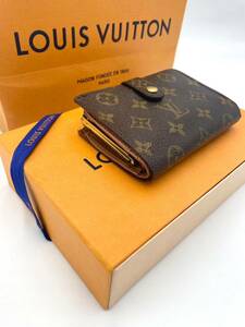 ◆ルイ ヴィトン LOUIS VUITTON◆モノグラム ポルト モネ ビエ ヴィエノワ M61663 がま口 二つ折り 財布 ブラウン レザー ウォレット