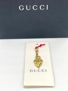 【美品】GUCCI グッチ オールドグッチ クレスト チャーム ゴールドカラー キーホルダー ペンダントトップ ヴィンテージ　