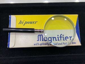 パ）hi-power 虫眼鏡 magnifier 拡大鏡 ハンドルーペ レトロ アンティーク