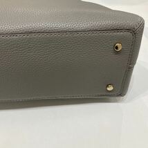 ソ）kate spade ケイトスペード　ハンドバッグ　ショルダーバッグ　2way レザー バッグ　グレー　_画像7