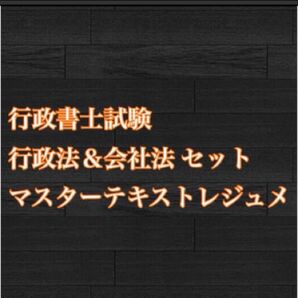 行政書士試験 行政法 会社法 テキストレジュメ セット