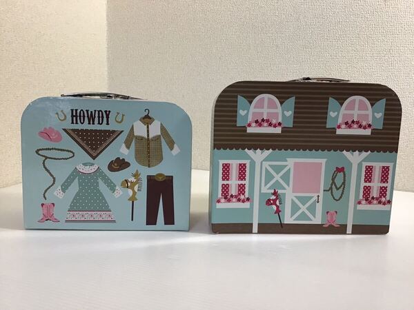 ペーパートランク 2個セット 女の子 STACY IEST HSU かわいい 収納BOX 小物入れ インテリア moda fabrics