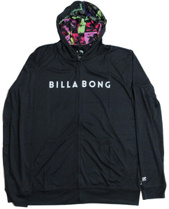 BILLABONG ビラボン UNITY ロゴ ジップ フーディ XLサイズ ブラック 黒 パーカ 長袖 ラッシュガード 型番:BD011854