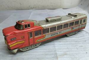  Vintage tin plate Asahi ATC SANTA FE Santa Fe locomotive railroad present condition goods total length approximately 31cm