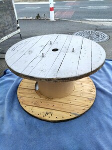 木製ドラム 直径73cm 高さ40cm ガーデニング BBQ ケーブルドラム 電線ドラム 愛知県豊橋市 mi8
