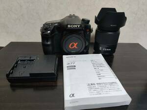 ◆ SONY ソニー α77 SONY 18-70mm レンズ付き SLT-A77V ◆ 2430万画素 デジタル一眼 動作品